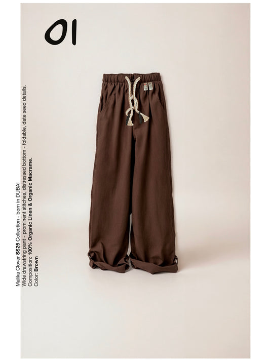 Linen Pants - Brown