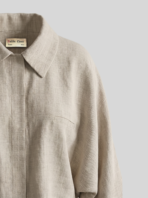 VEIL — Linen cropped jacket