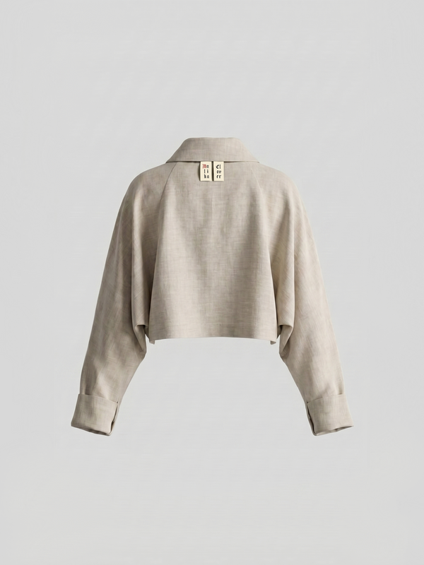 VEIL — Linen cropped jacket