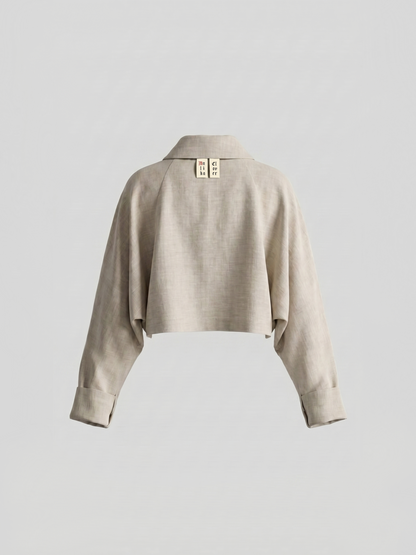 VEIL — Linen cropped jacket