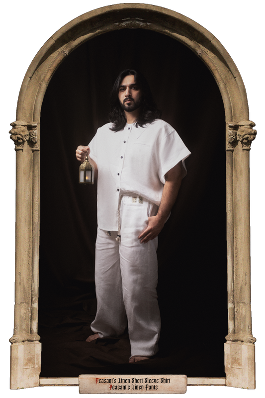 Peasant Linen Short Sleeve Shirt + Peasant Linen Pants