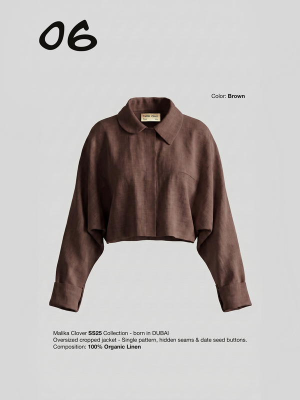 VEIL — Linen cropped jacket