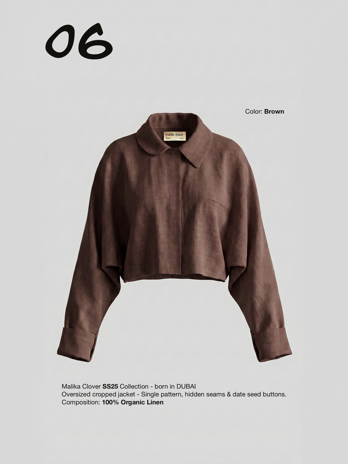 VEIL — Linen cropped jacket