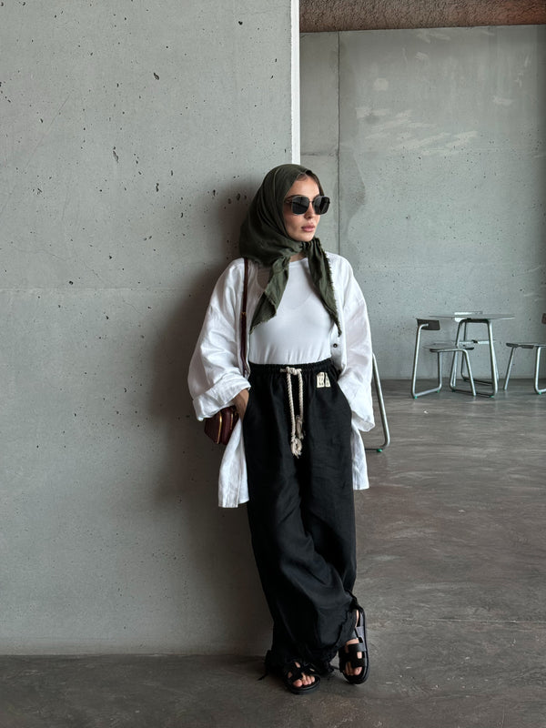 Linen Pants - Black
