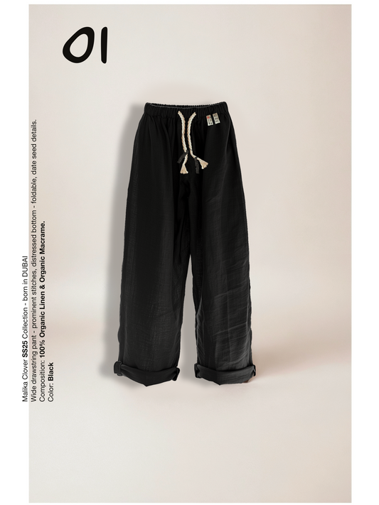 Linen Pants - Black