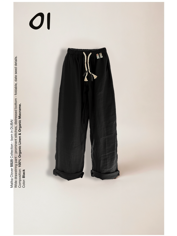 Linen Pants - Black