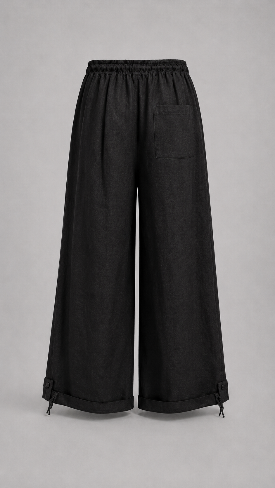 NOIR — Drawstring wide-leg pant