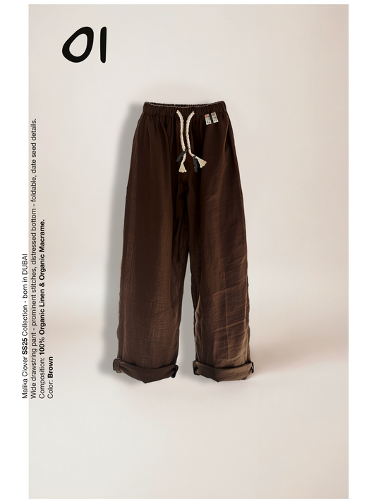 Linen Pants - Brown