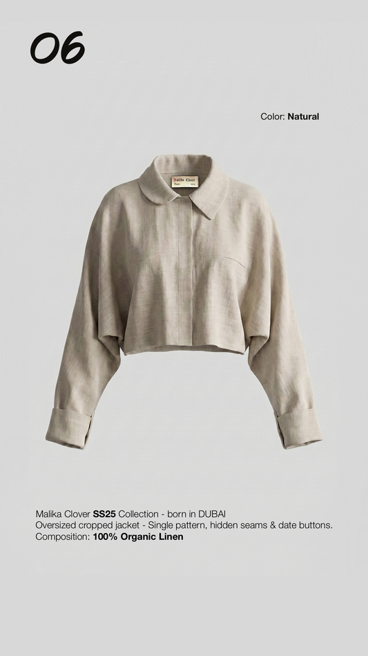 VEIL — Linen cropped jacket