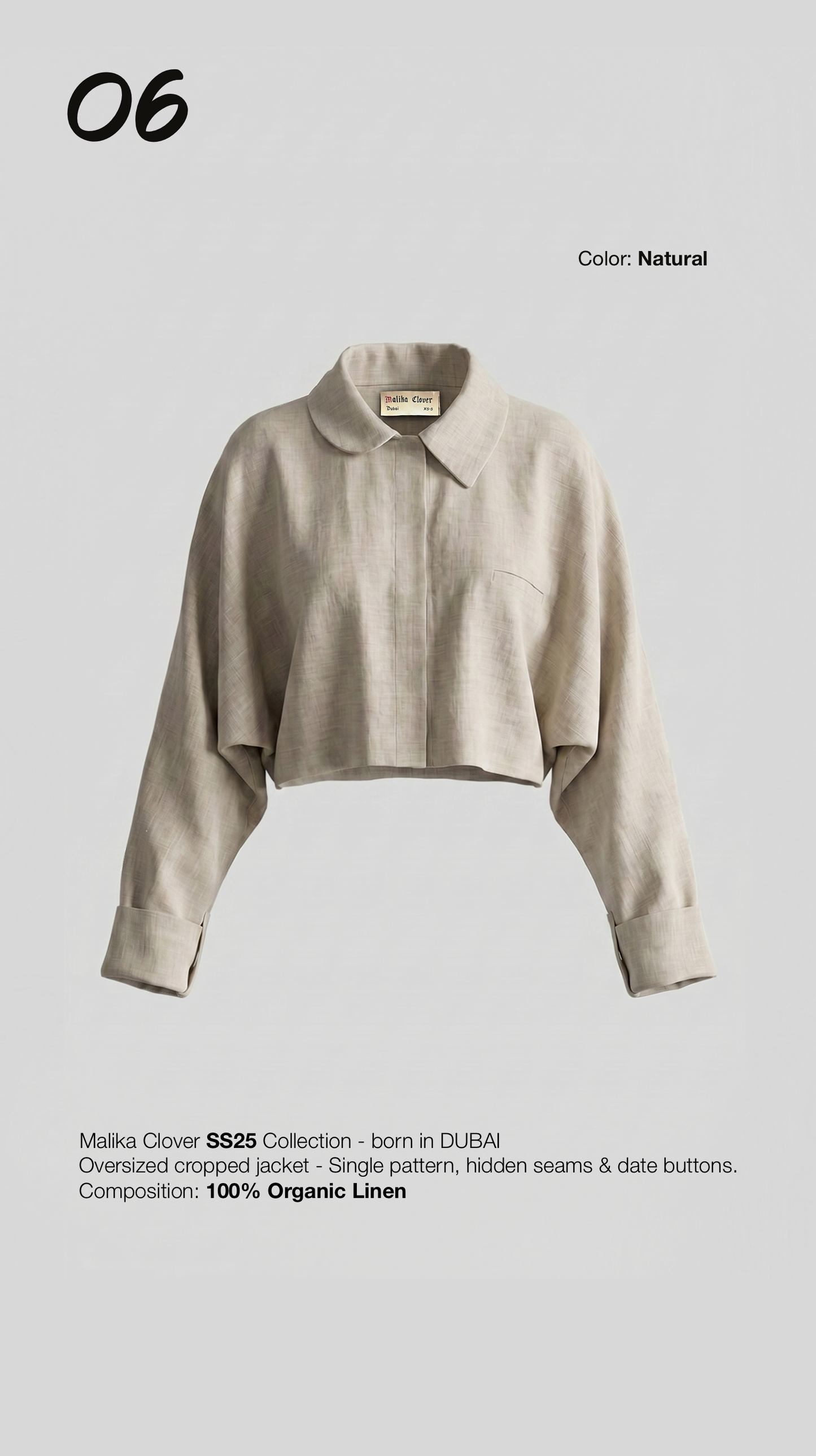 VEIL — Linen cropped jacket