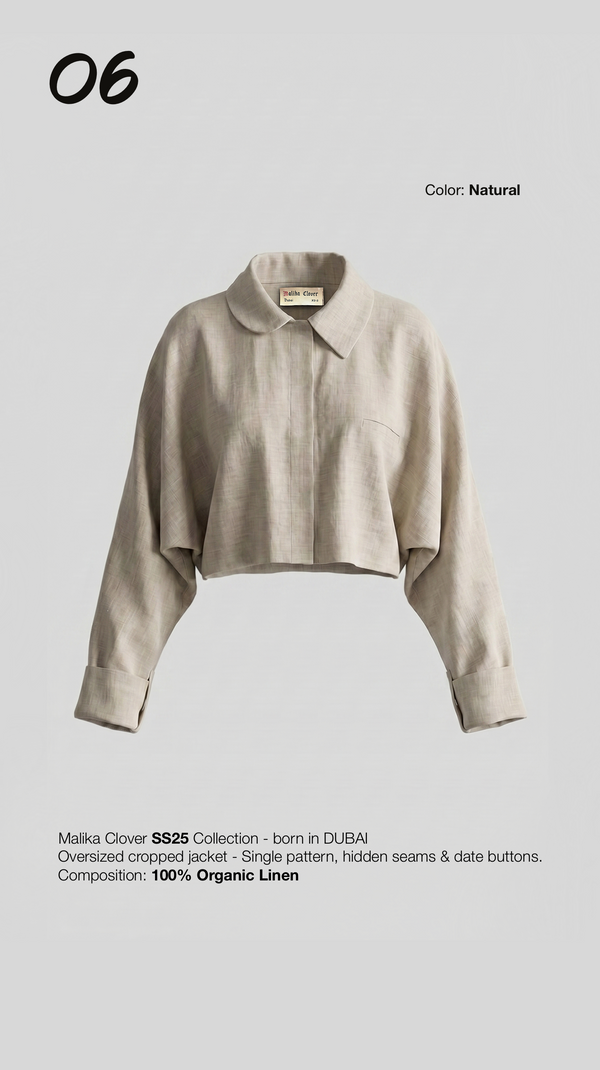 VEIL — Linen cropped jacket
