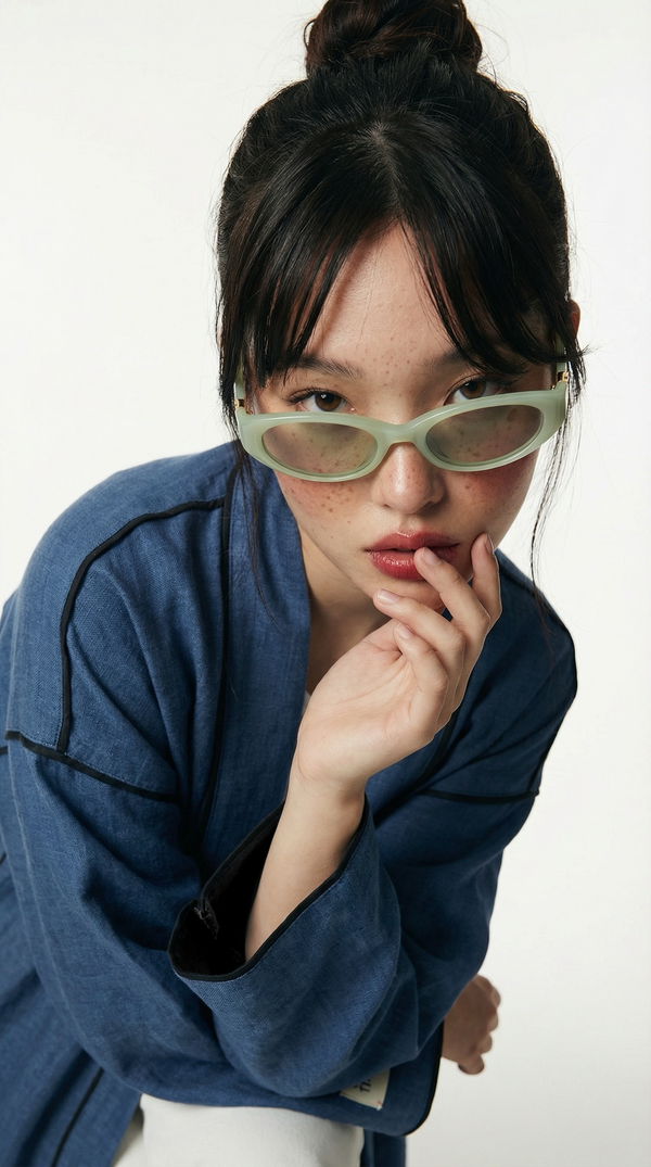 Deep Blue Linen MC Abaya