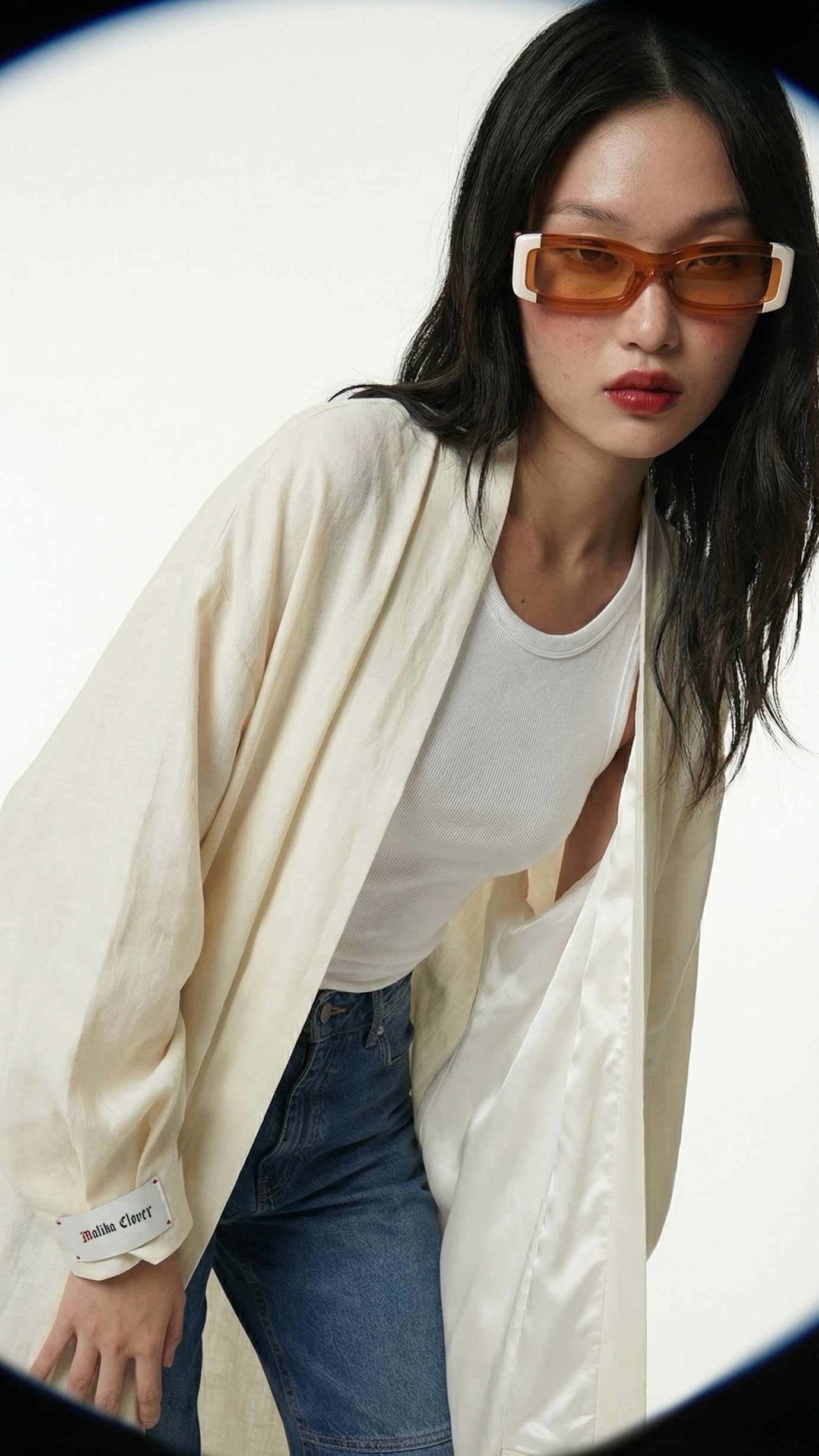 off-White Linen MC Abaya