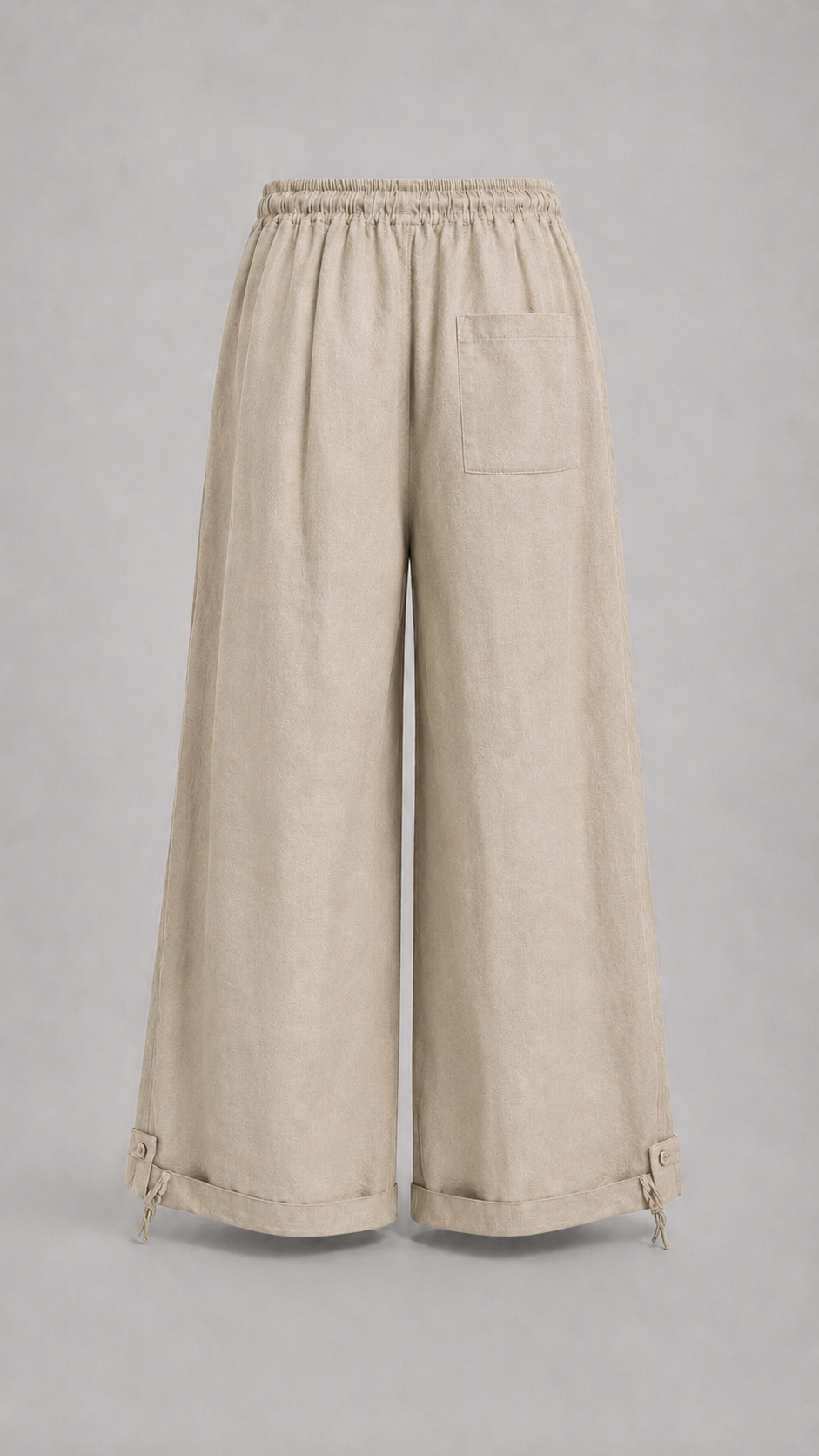 NOIR — Drawstring wide-leg pant