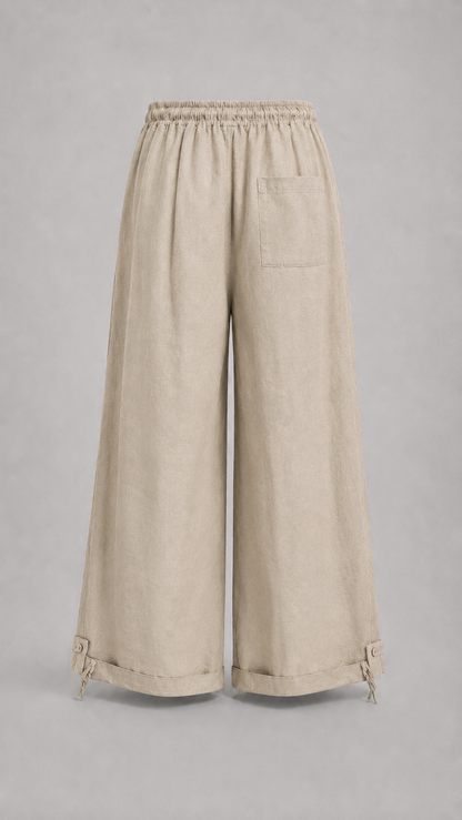 NOIR — Drawstring wide-leg pant